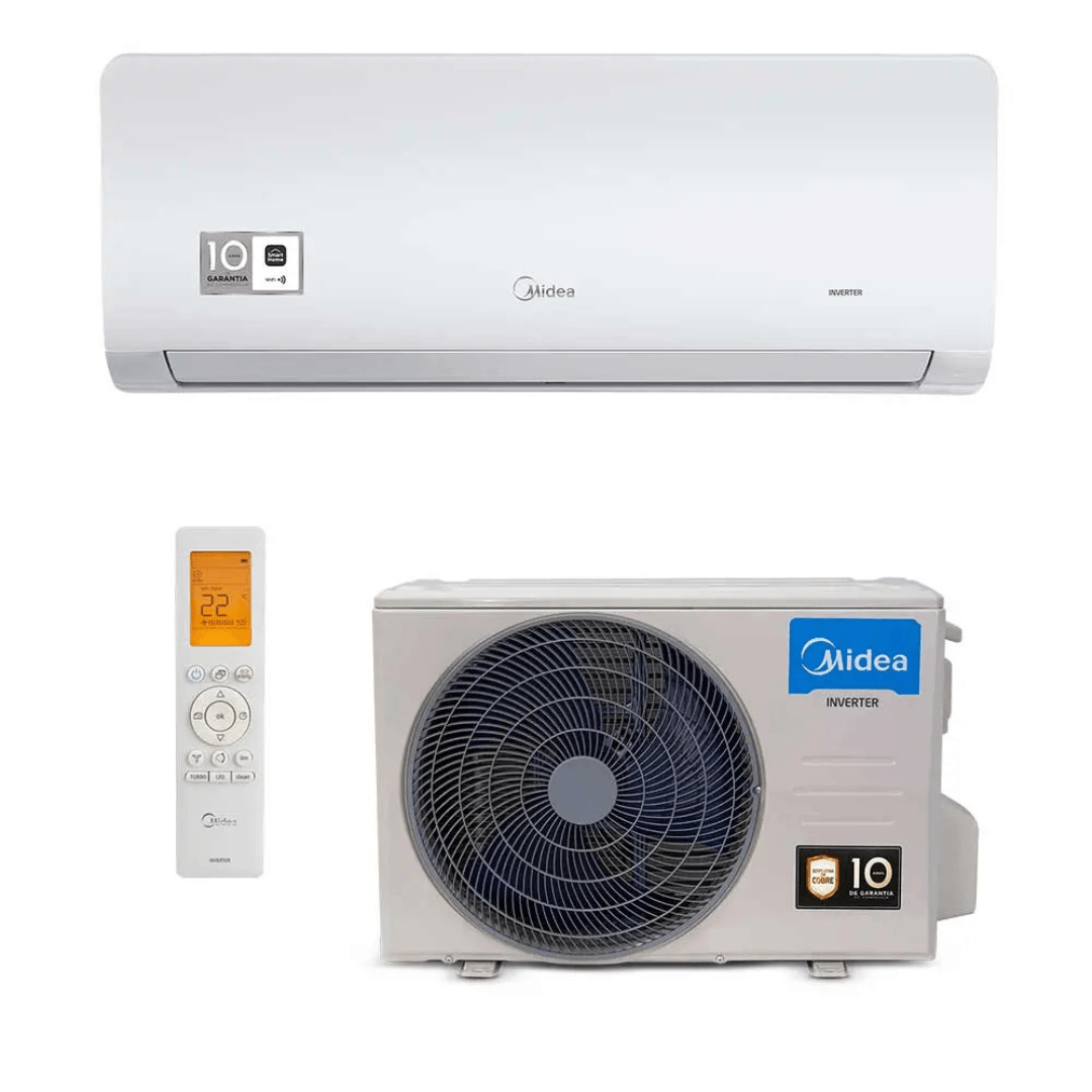 Ar Condicionado Hi Wall Split Inverter Midea AI Ecomaster 9000 BTU's Frio Wi-Fi R32 220V