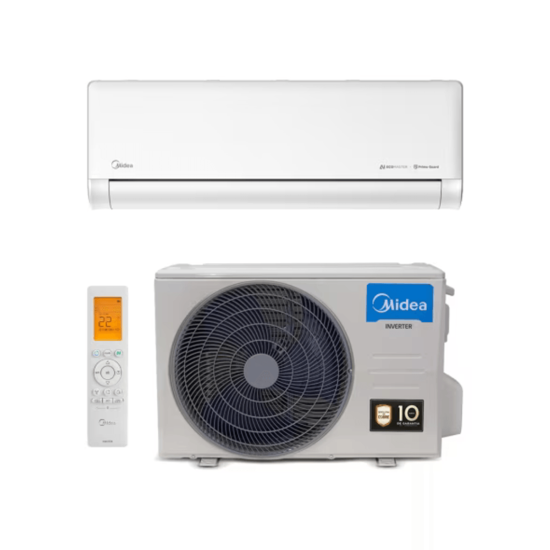 Ar Condicionado Hi Wall Split Inverter Midea AI Ecomaster 9000 BTU's Quente e Frio Wi-Fi R32 220V