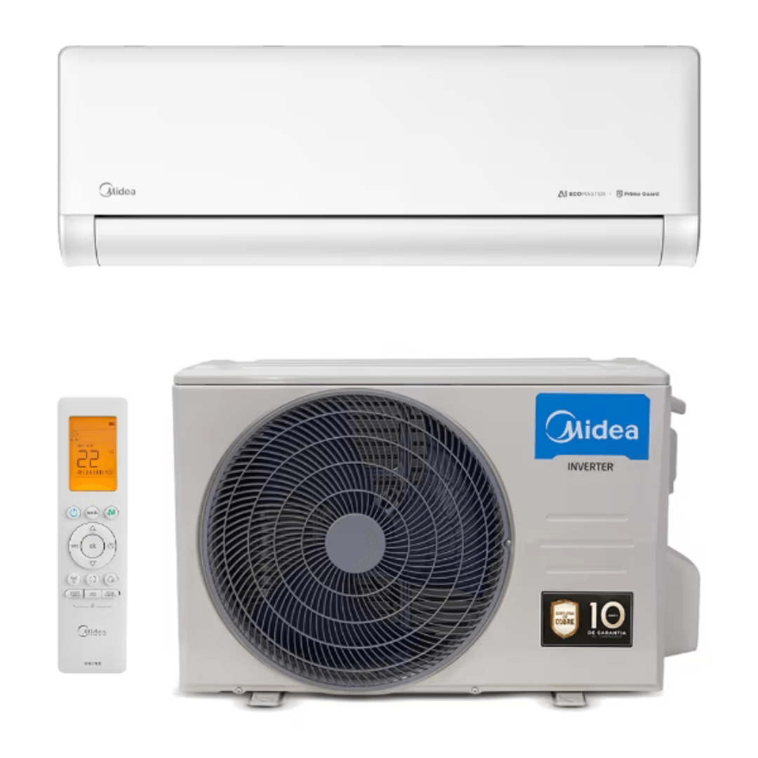 Ar Condicionado Hi Wall Split Inverter Midea AI Ecomaster 18000 BTU's Frio Wi-Fi R32 220V