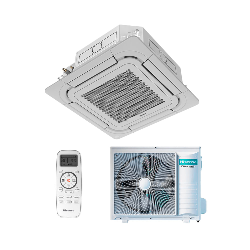 Ar Condicionado Split Cassete Inverter 4 Vias Hisense 36000 BTU's Frio Wi-Fi R32 220V