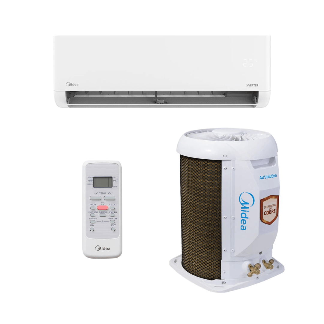 Ar Condicionado Hi Wall Split Inverter Midea AirVolution Lite 24000 BTU's Frio R32 220V