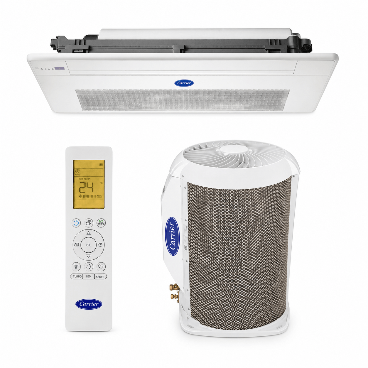 Ar Condicionado Split Cassete Inverter 1 Via Carrier 18000 BTU's Quente e Frio R32 220V